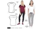 'Courtney' bluse symønster (str. 32-44)