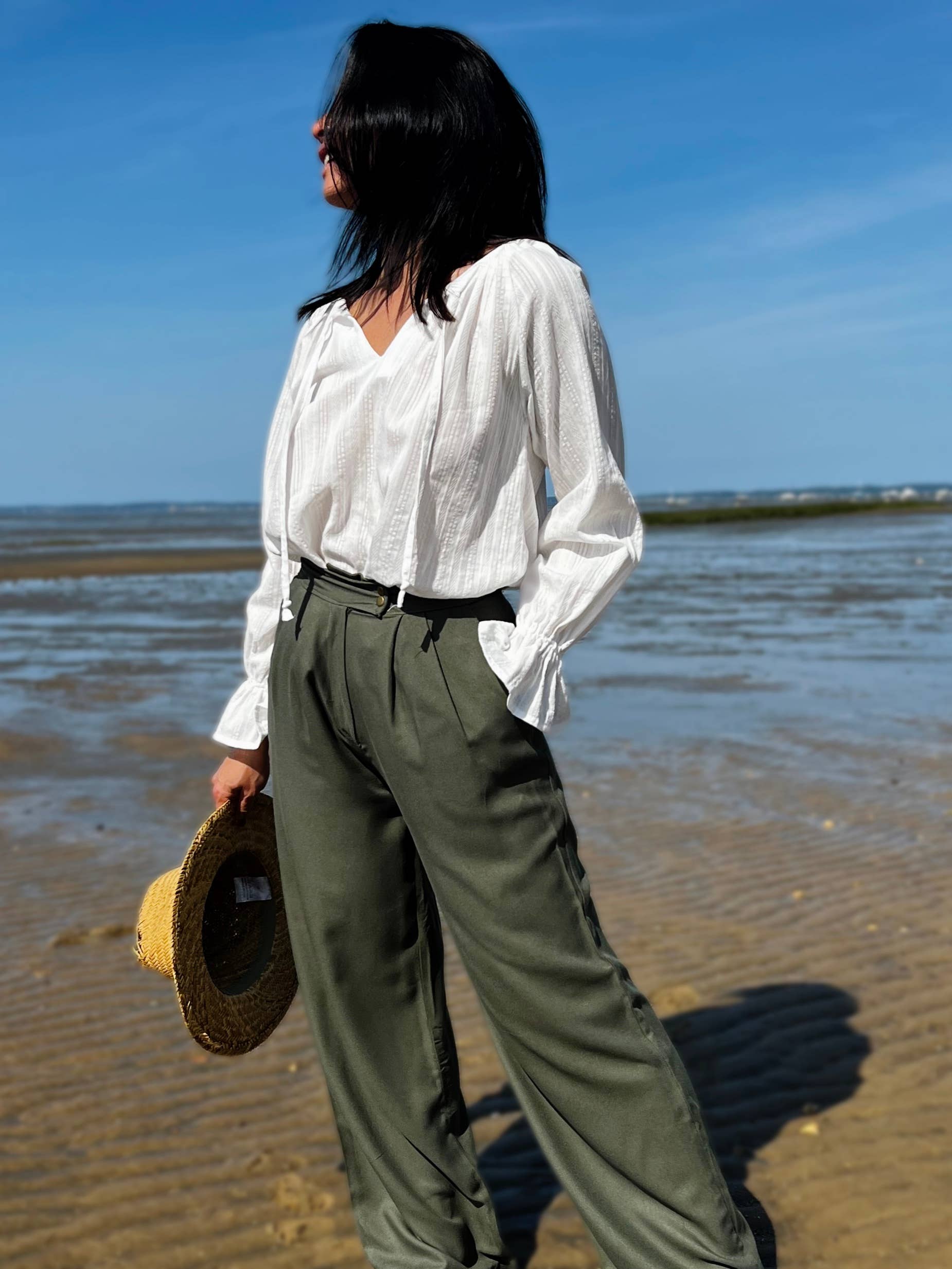 'Khaki Crepe' Viskose