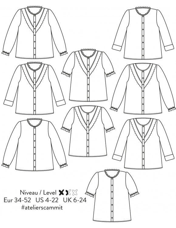 'Diapason' bluse symønster