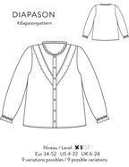 'Diapason' bluse symønster