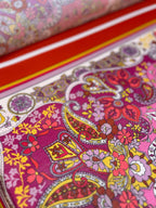 'Scarf Paisley Rosso' Silke - Uld (2. sortering)*