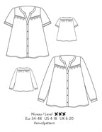'Envol' skjortebluse symønster