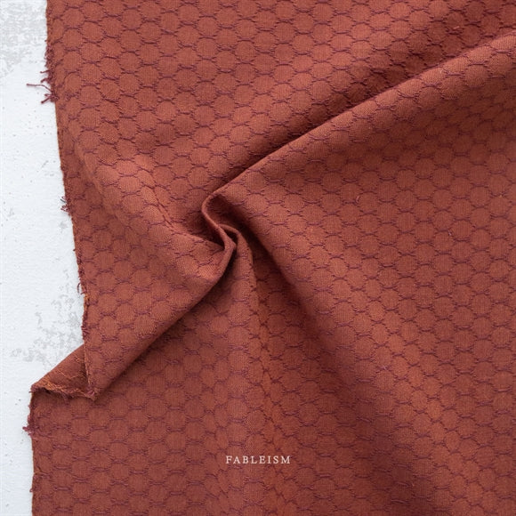'Cognac Honeycomb Forest Forage' Bomuld