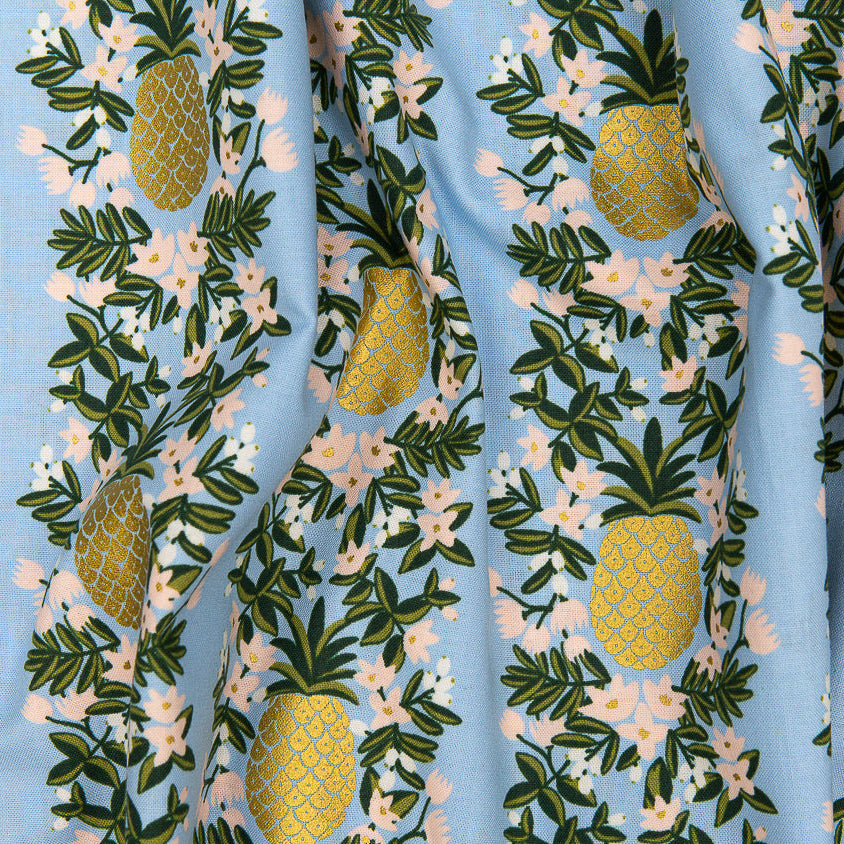 Pineapple Stripe - bomuldsstof | Rifle Paper Co.