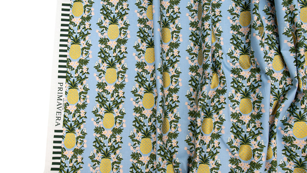 Pineapple Stripe - bomuldsstof | Rifle Paper Co.