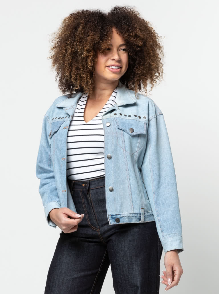 Stevie - symønster til denim jakke (str. 32-44) | Style Arc