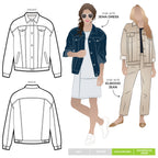 Stevie - symønster til denim jakke (str. 32-44) | Style Arc