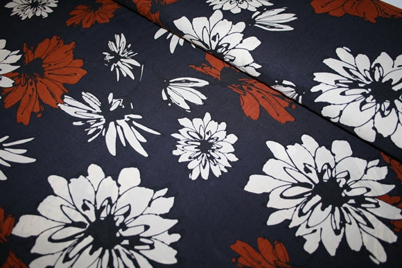 'Rusty Flowers' Viscose