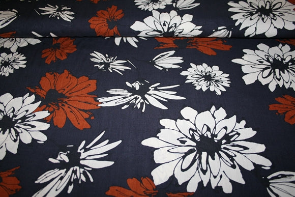 'Rusty Flowers' Viscose