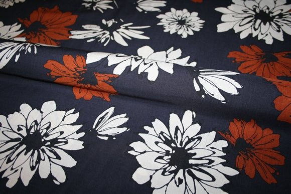'Rusty Flowers' Viscose
