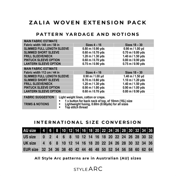 'Zalia Extension Pack' (S)