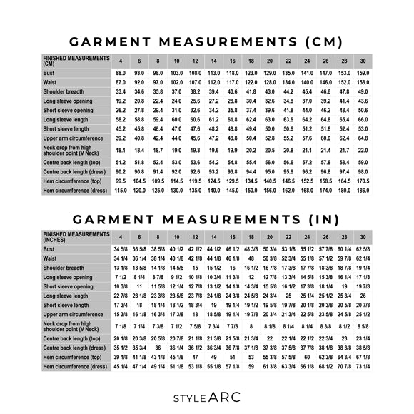 'Zalia' bluse og kjole symønster (L)