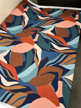 Viscose med farverigt print