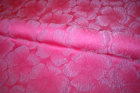 Italiensk jacquard med pink blomster