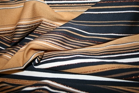 Stribet viscose jersey med lurex