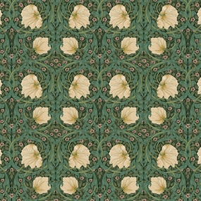 William Morris stof 'Small Pimpernel Green'