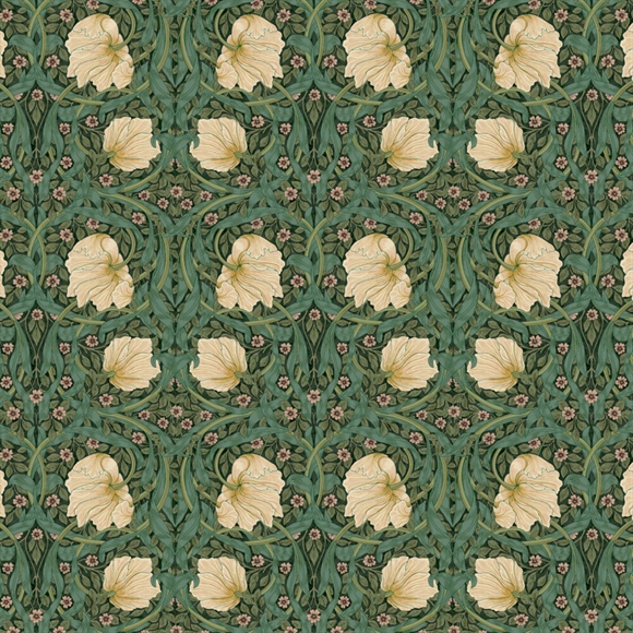 William Morris stof \'Small Pimpernel Green\'