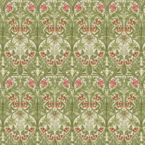 William Morris stof 'Bluebell Leafgreen'