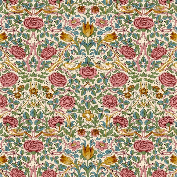 William Morris stof \'Rose\'