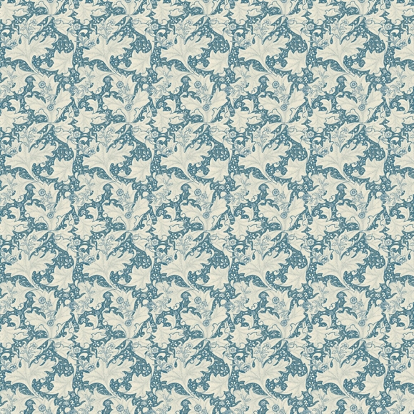 William Morris stof \'Small Wallflower Blue\'