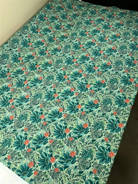 Vævet viscose med blomsterprint